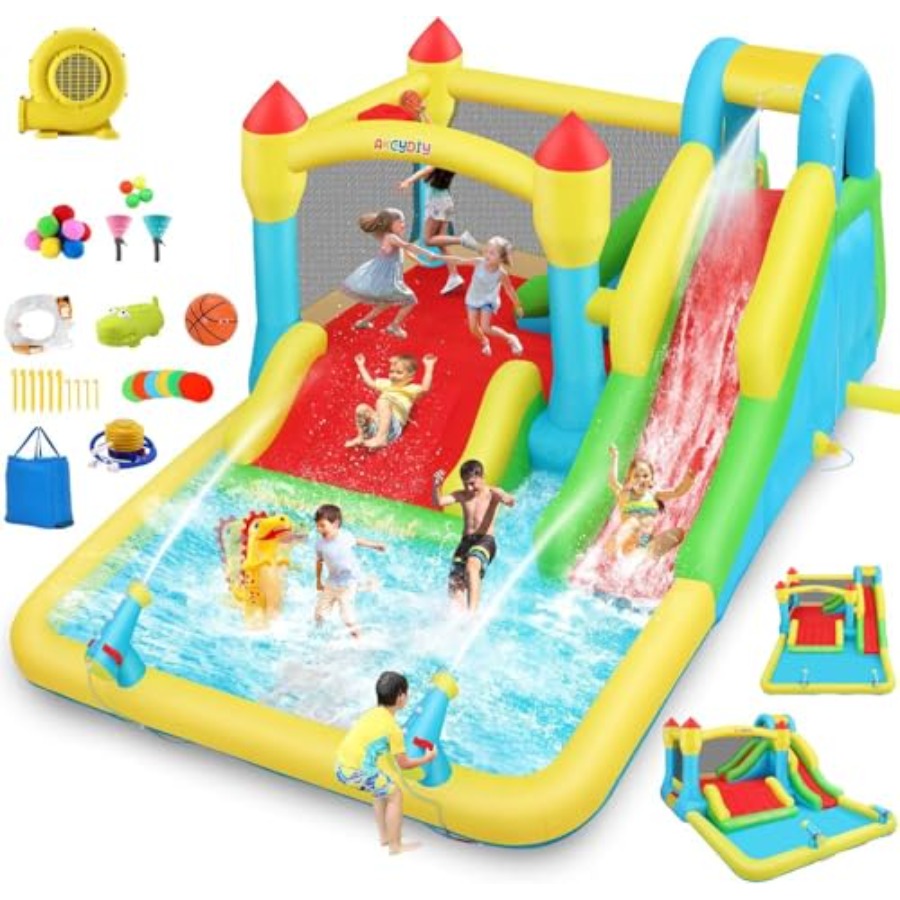 Kids Outdoor Bounce House - Castelo inflável aquático para crianças de