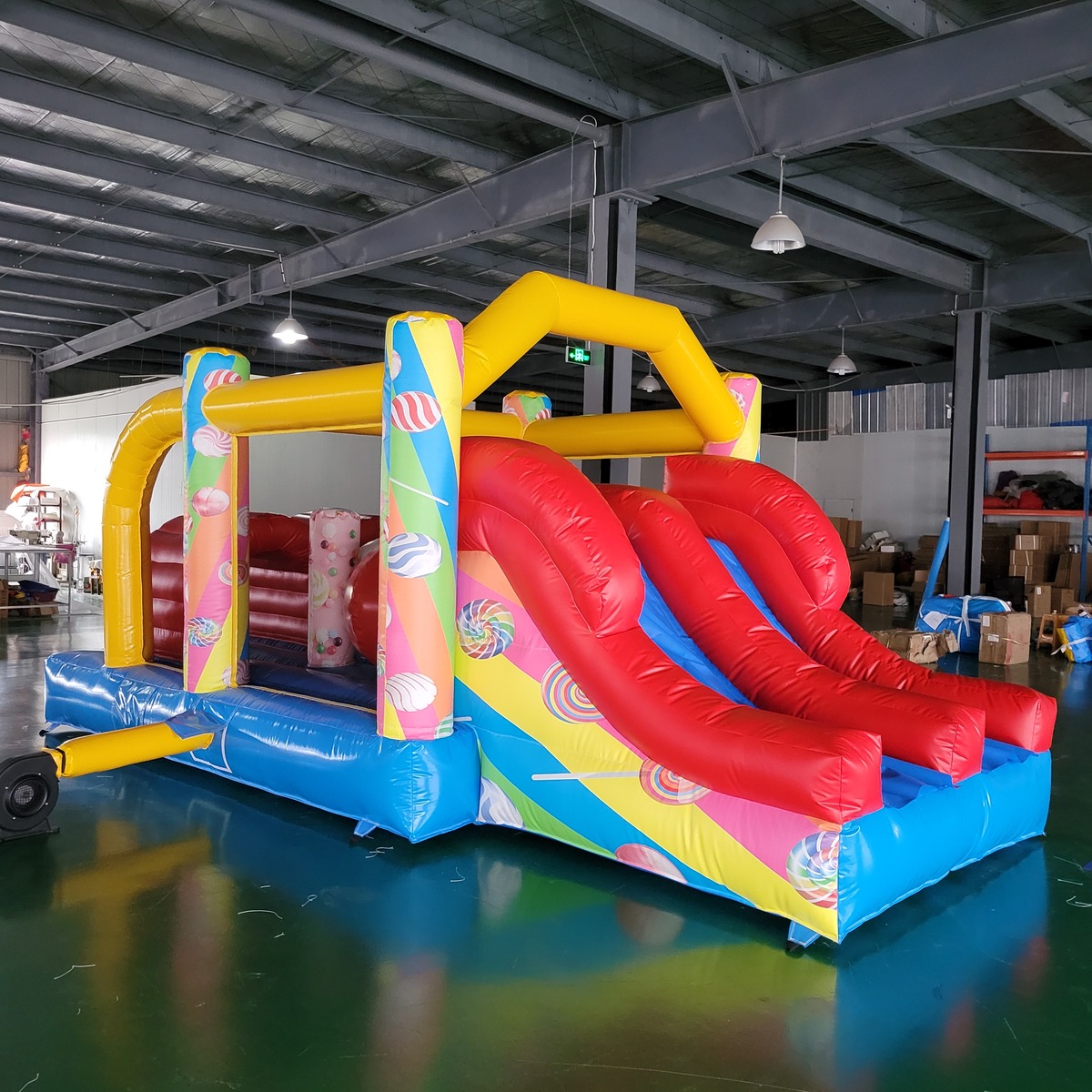 Kids Outdoor Slide - Castelo Inflável Comercial de PVC para