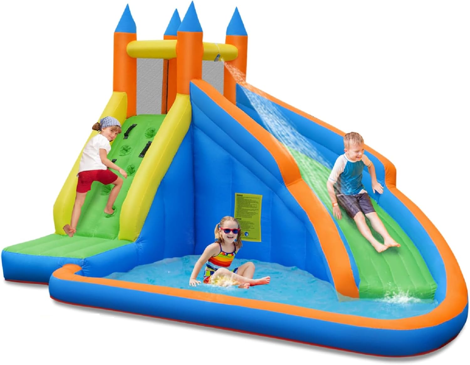 Kids Outdoor Slide - Parque Aquático Inflável Gigante com Casa