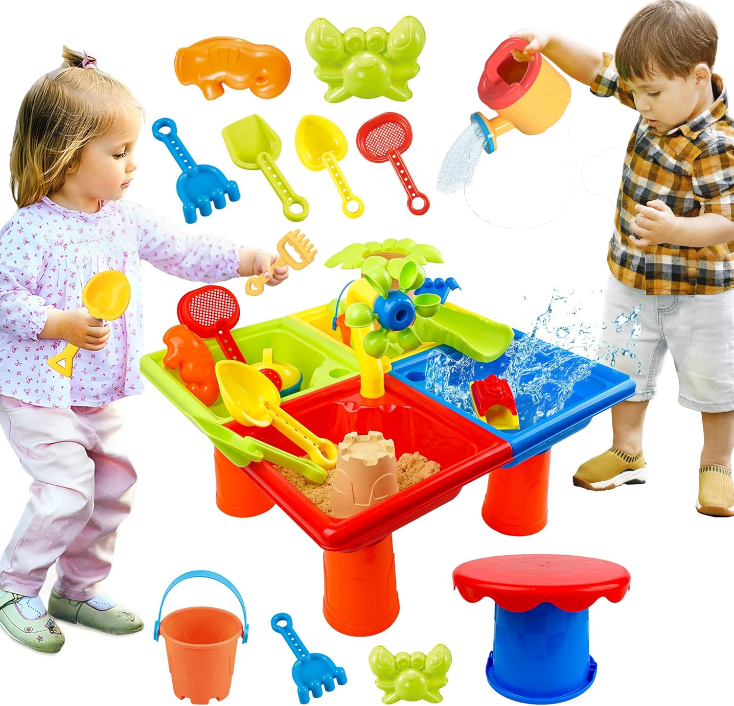 Kids Outdoor Water Table - 25 pçs mesa de água de
