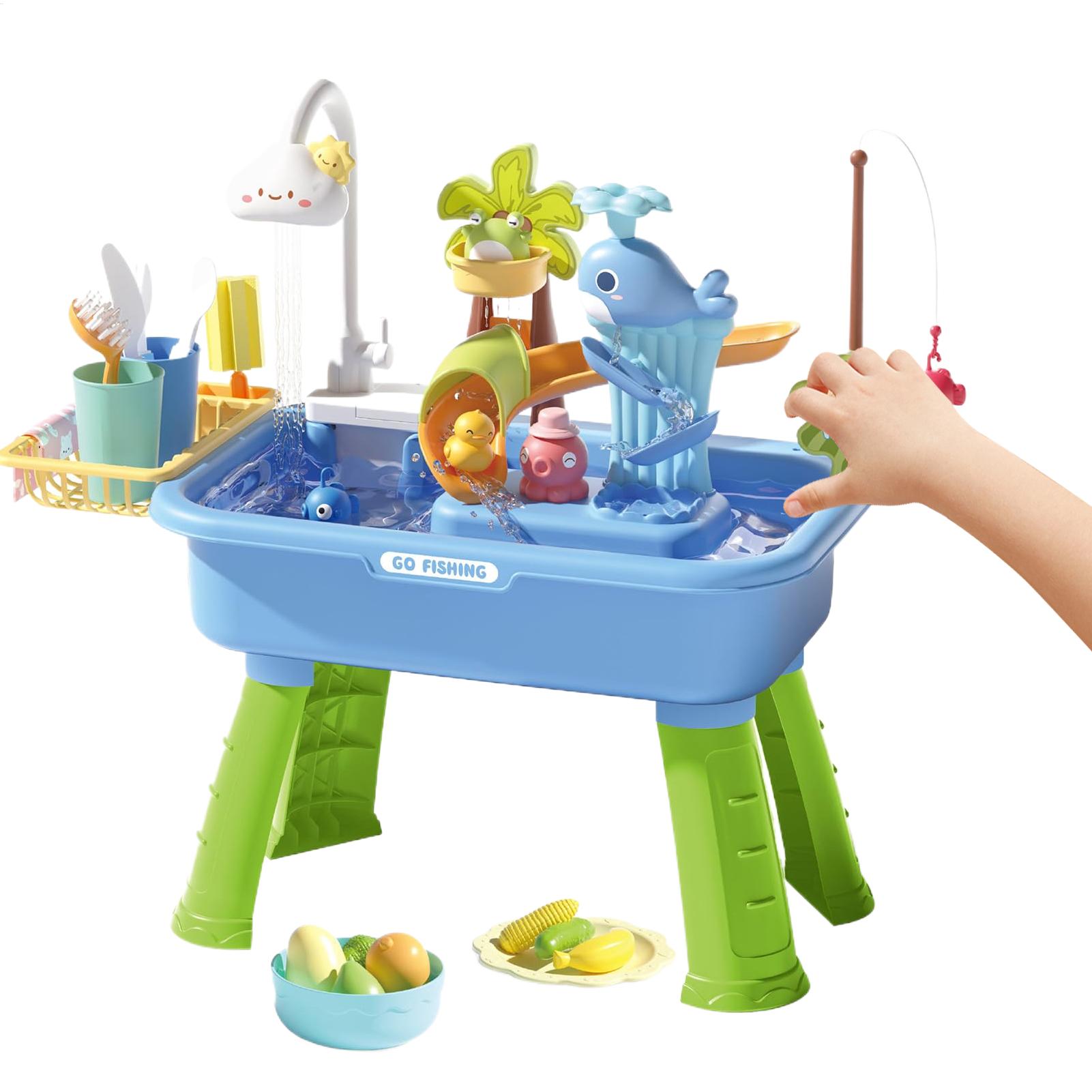 Kids Outdoor Water Table - Brinquedos de cozinha infantis, mesa de
