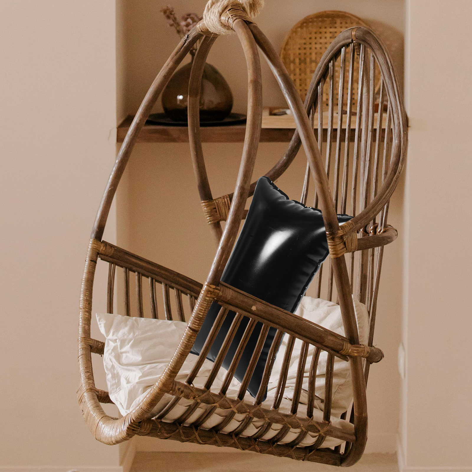 Kids Outdoor Lounge Chair - Cadeira Inflável com Almofada Confortável, Assento