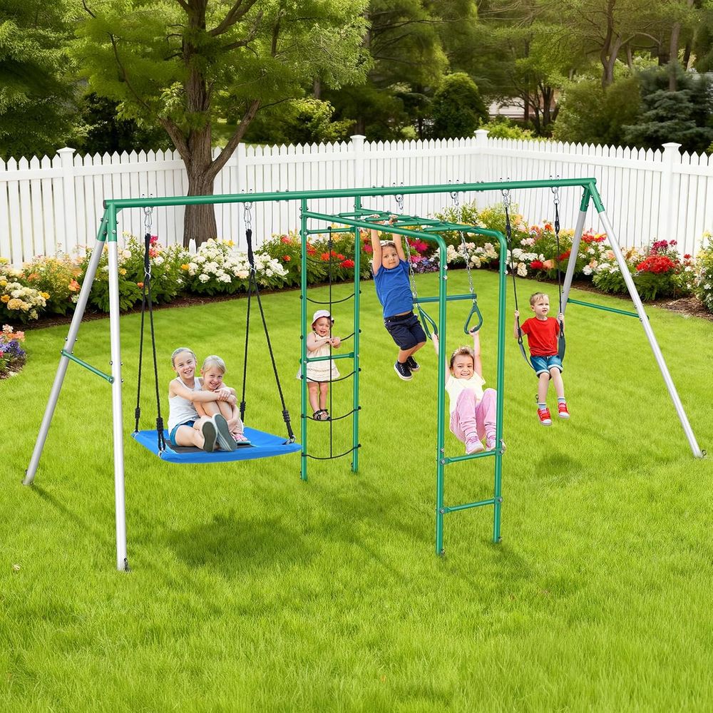 Kids Outdoor Slide Set - Conjuntos de Balanço para Quintal com