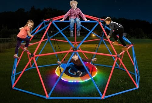 Kids Outdoor Jungle Gym Dome - Conjunto de Balanço Clim Dome com