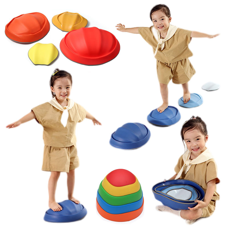 Kids Outdoor Obstacle Course - Pedras de equilíbrio para crianças, antiderrapante,