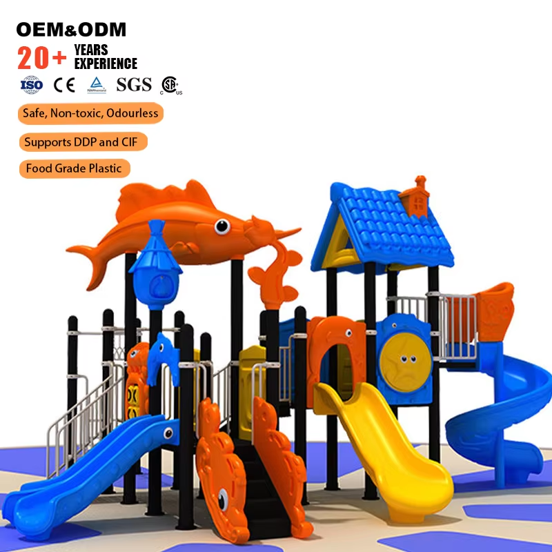 Kids Outdoor Slide Set - Conjunto de Escorregadores Múltiplos para Playground