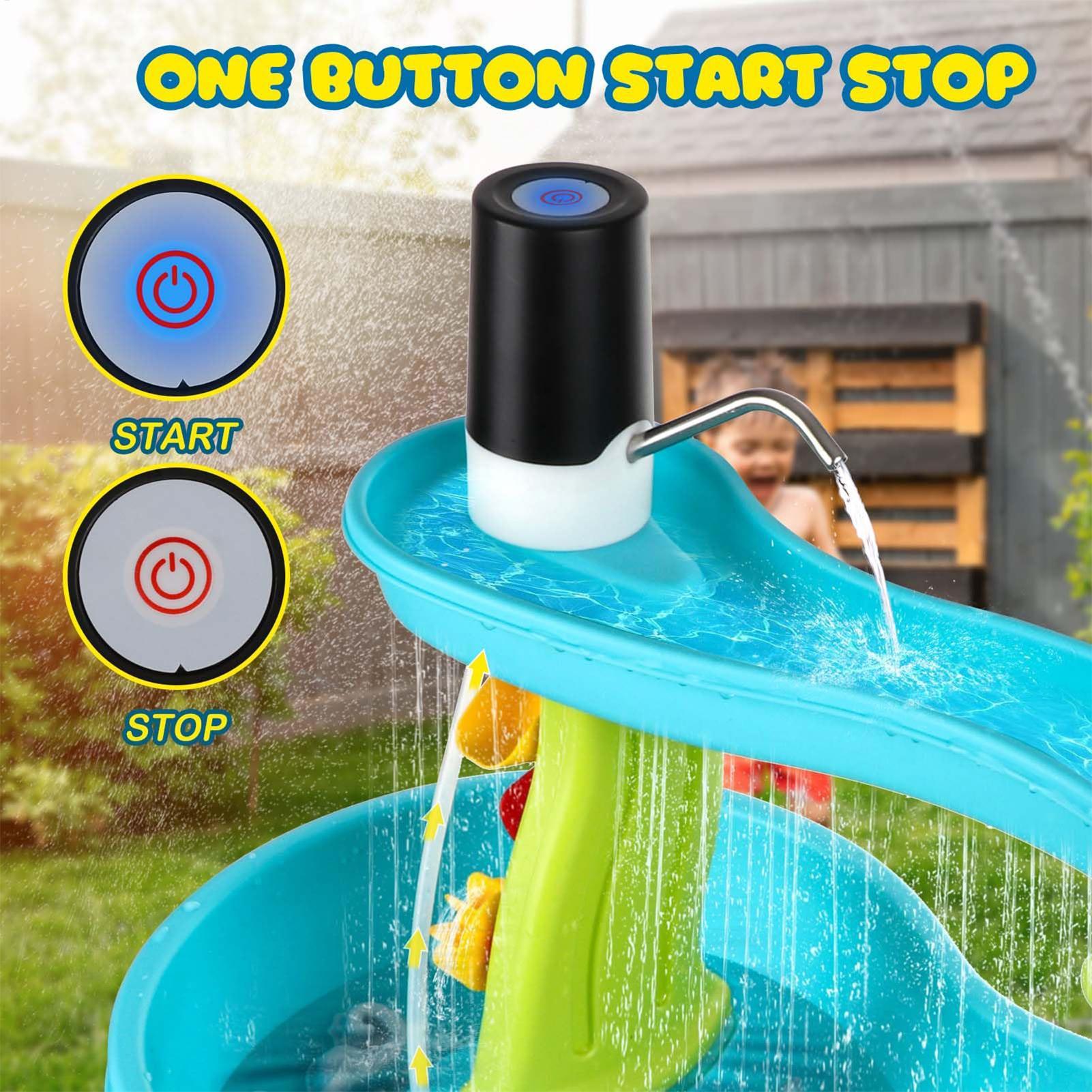 Kids Outdoor Water Table - Mini Bomba de Água Portátil Recarregável