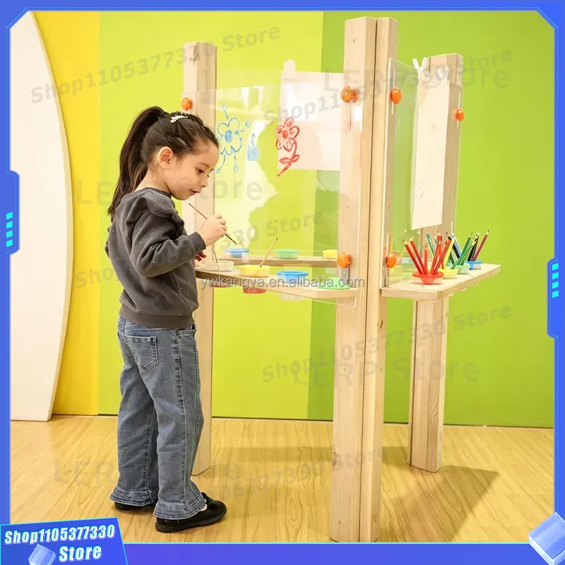 Kids Outdoor Easel - Cavalete de Arte Infantil de Madeira