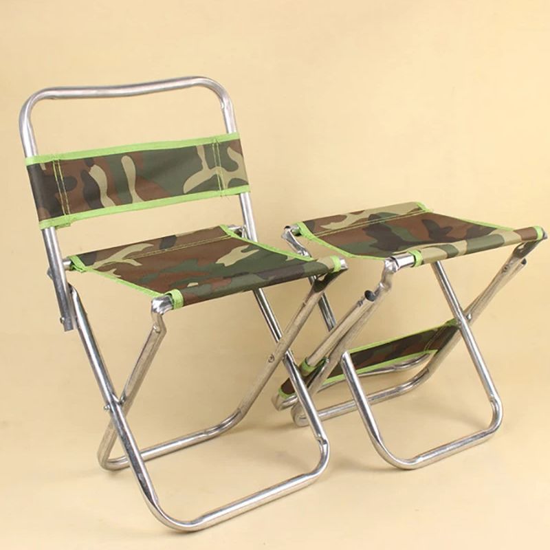 Kids Outdoor Lounge Chair - Cadeira Dobrável Camuflada com Encosto 46x29x29cm,