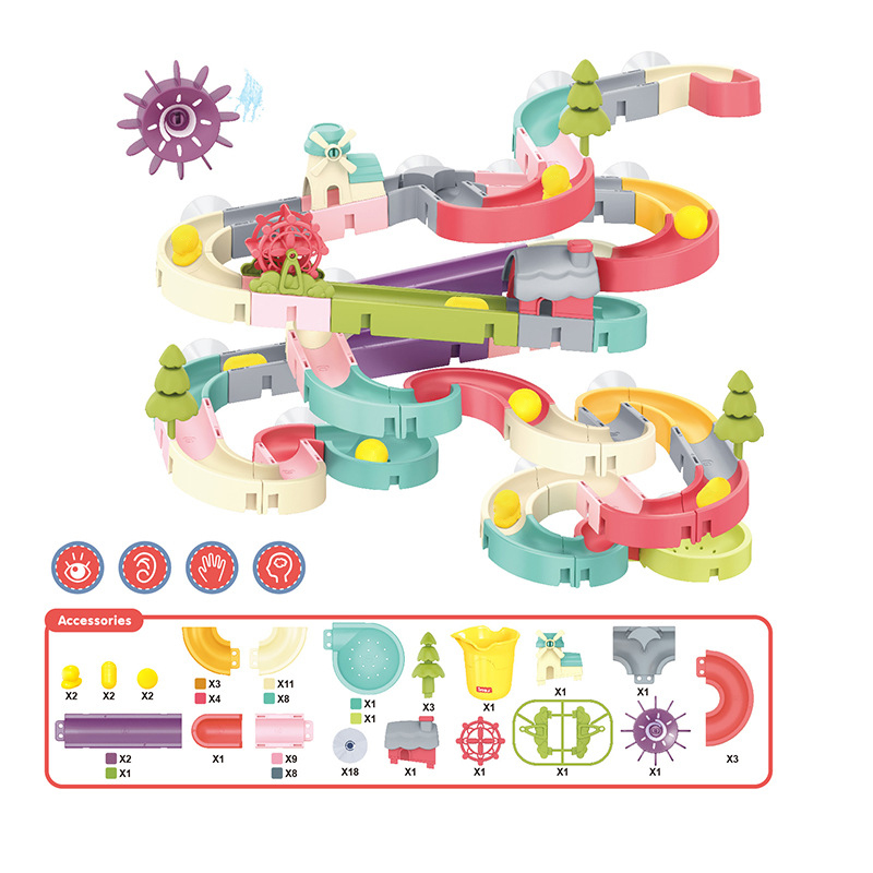Kids Outdoor Water Table - Montagem pista bola slide bebê ventosa