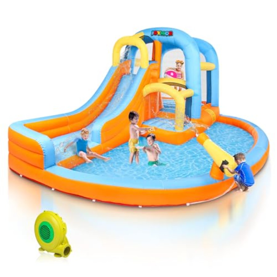 Kids Outdoor Bounce House - Parque Aquático Inflável 5 em 1,