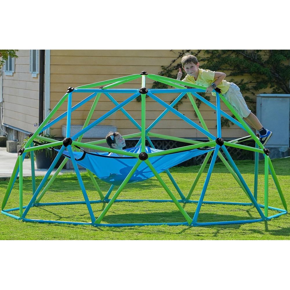 Kids Outdoor Jungle Gym Dome - Zupapa10T ClimDome com Rede, Suporta até