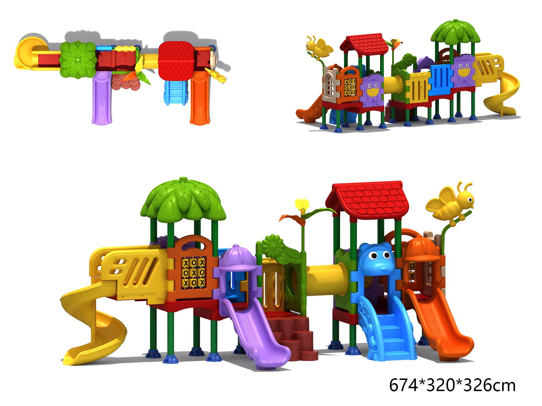 Conjuntos de casinha de jogos  - Kids Outdoor Slide Set avaliação e preço