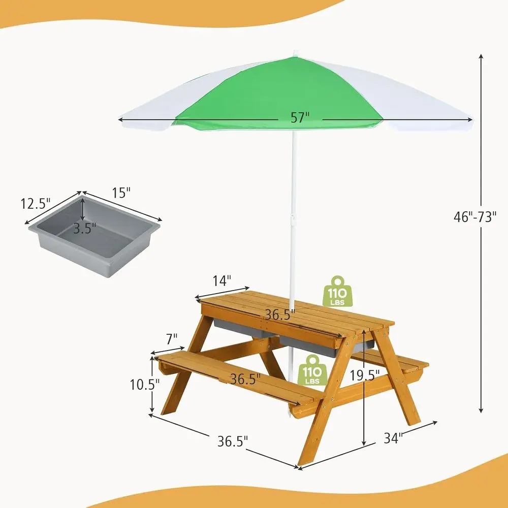Mesa de Piquenique Infantil 3  - Kids Outdoor Water Table avaliação e preço