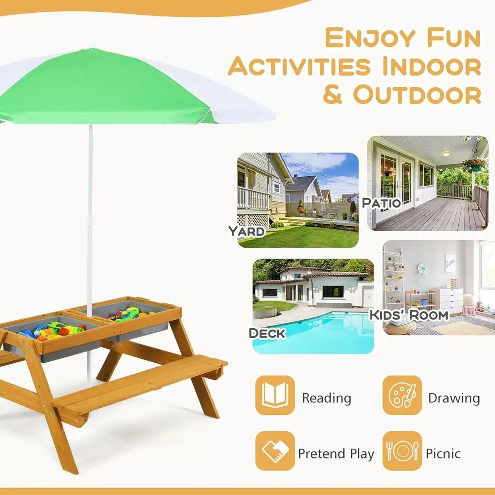 Mesa de Piquenique Infantil 3  - Kids Outdoor Water Table avaliação e preço