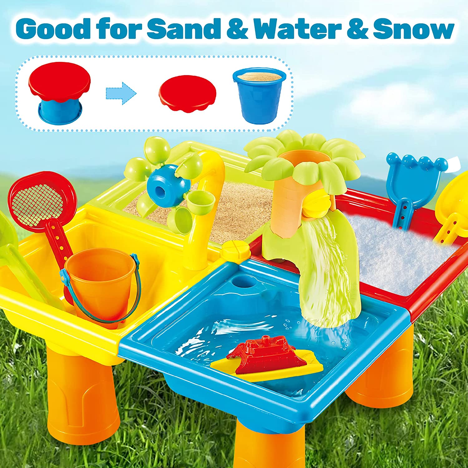 Mesa de praia e Sand Play Brin - Kids Outdoor Water Table avaliação e preço