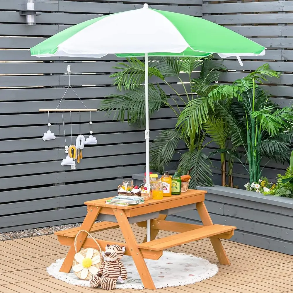 Mesa de Piquenique de Madeira  - Kids Outdoor Furniture avaliação e preço