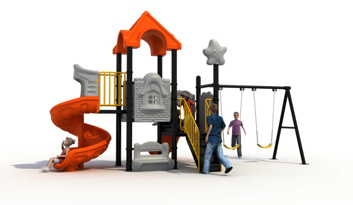 Conjunto de Balanço de Aço e P - Kids Outdoor Slide Set avaliação e preço
