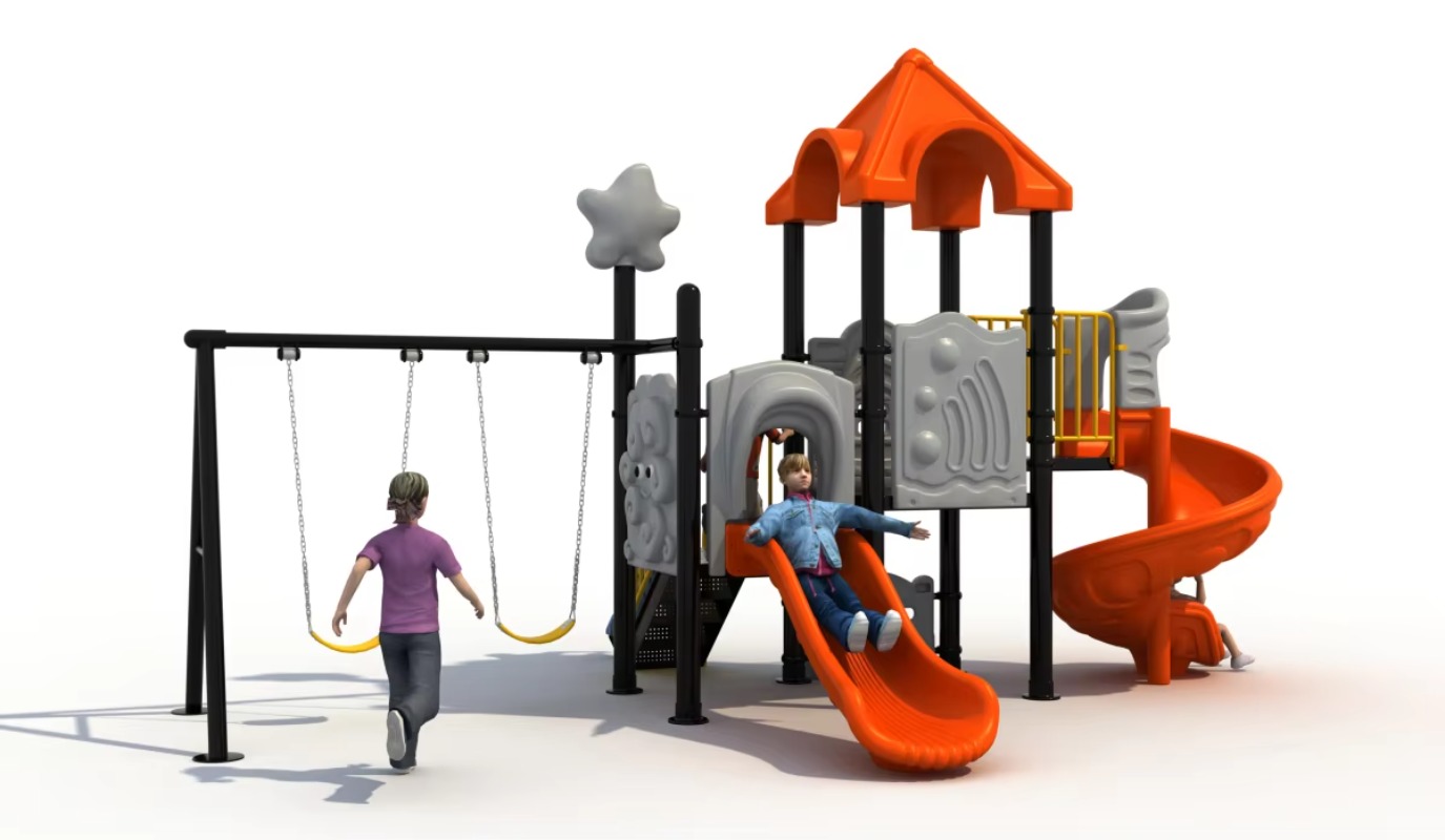 Conjunto de Balanço de Aço e P - Kids Outdoor Slide Set avaliação e preço