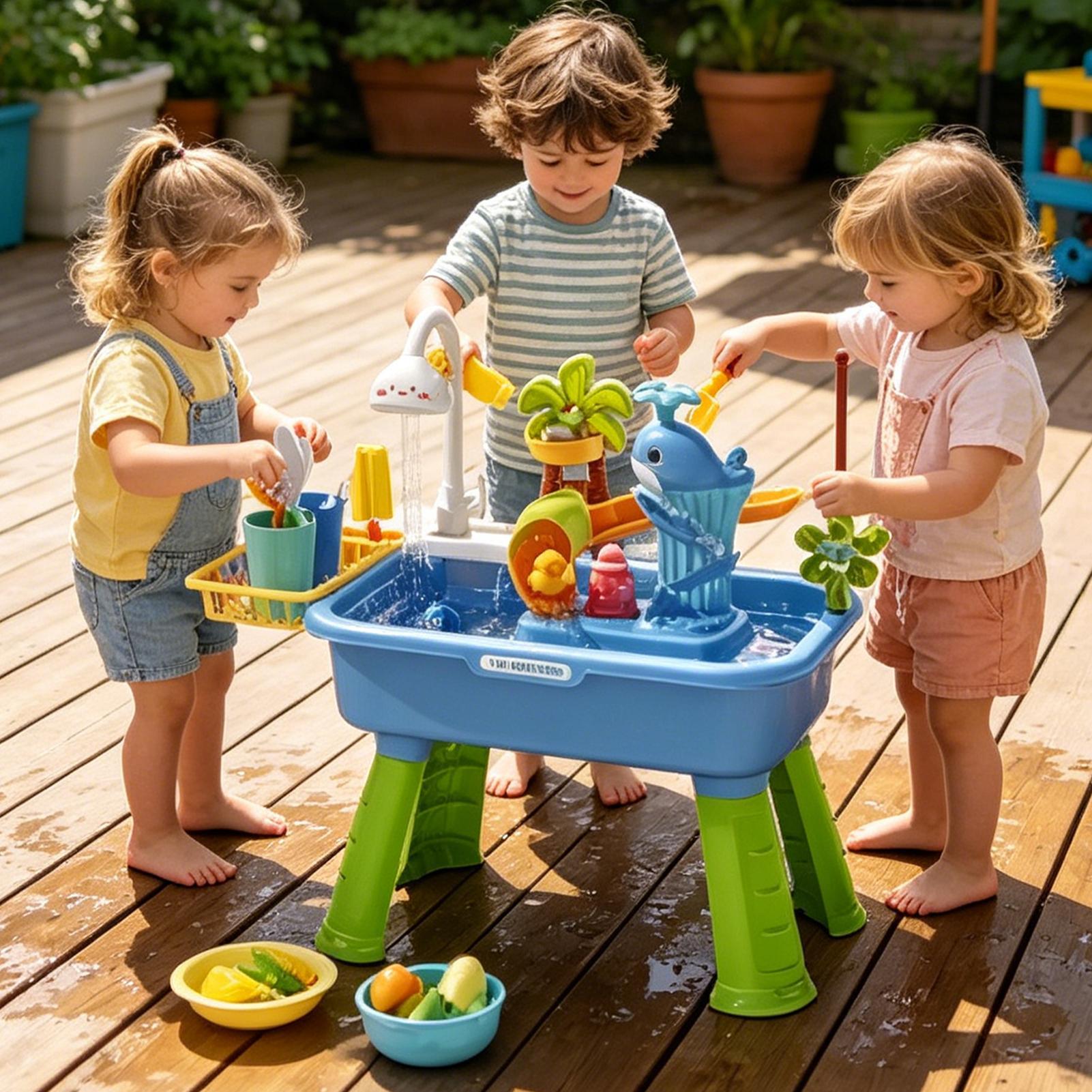 Brinquedos de cozinha infantis - Kids Outdoor Water Table avaliação e preço