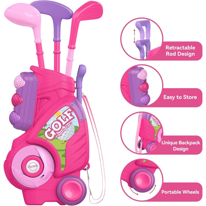 Conjunto de clube de golfe par - Kids Indoor Outdoor Cart avaliação e preço
