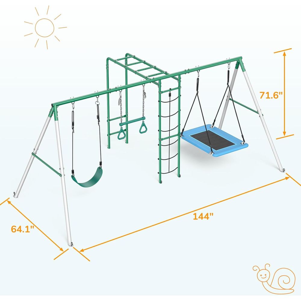 Conjuntos de Balanço para Quin - Kids Outdoor Slide Set avaliação e preço