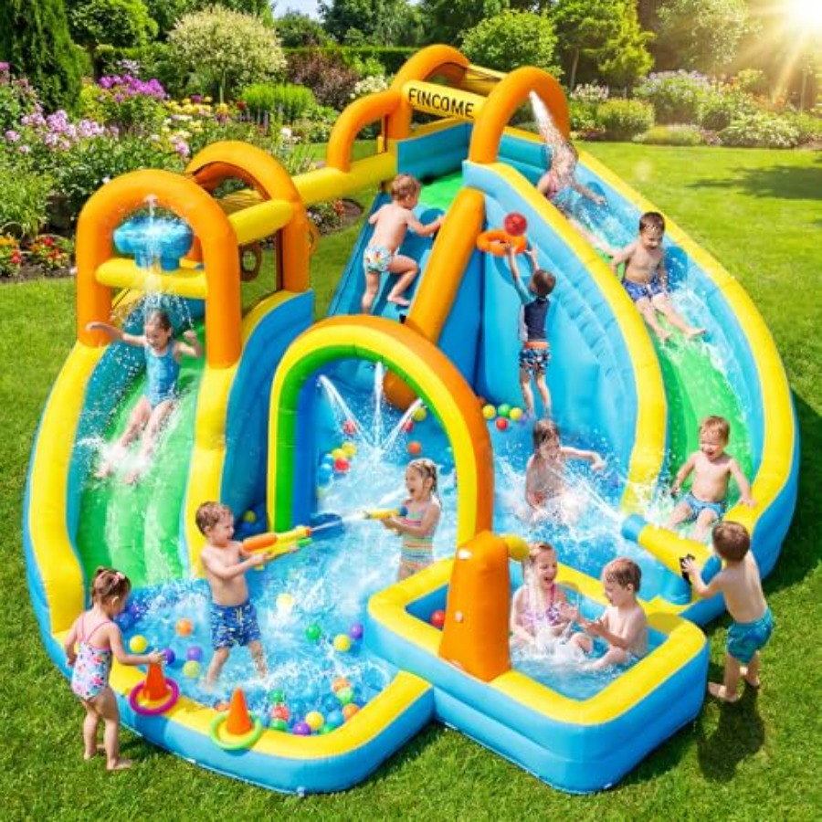 Parque aquático inflável para  - Kids Outdoor Slide avaliação e preço