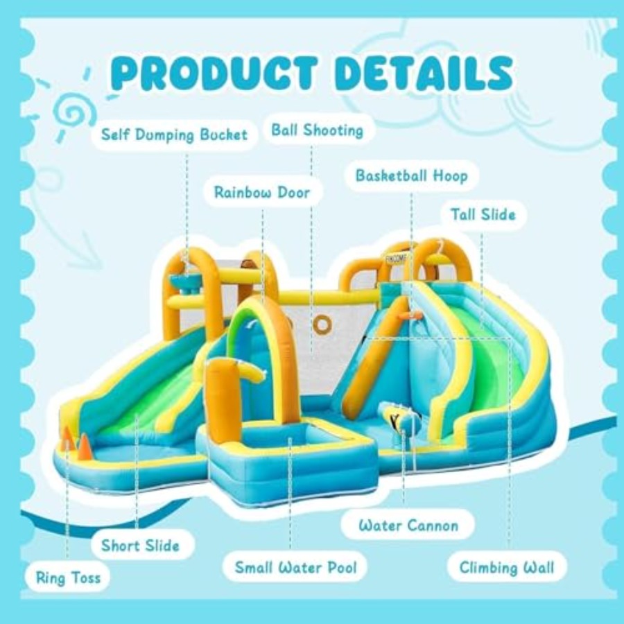 Parque aquático inflável para  - Kids Outdoor Slide avaliação e preço