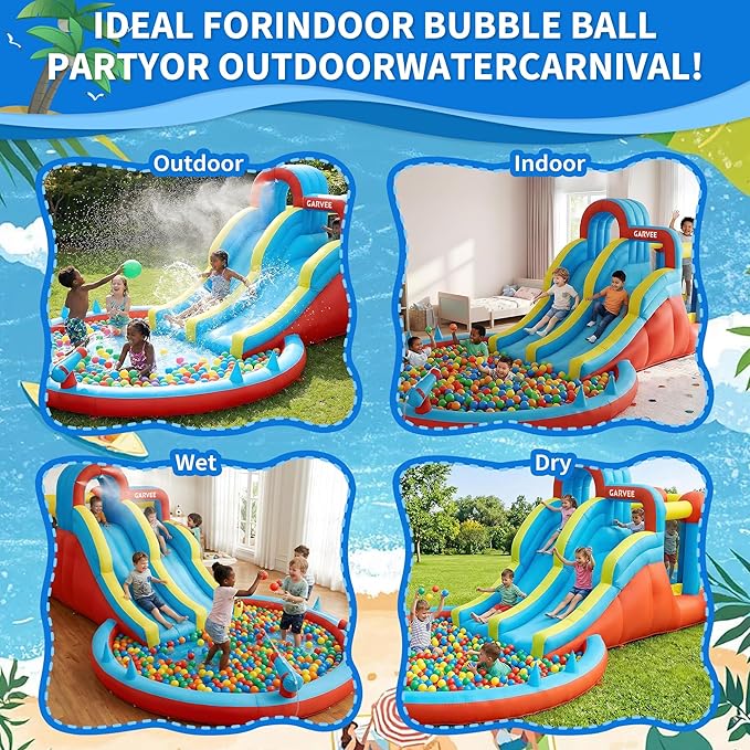 Parque Aquático Inflável 8 em  - Kids Outdoor Slide avaliação e preço