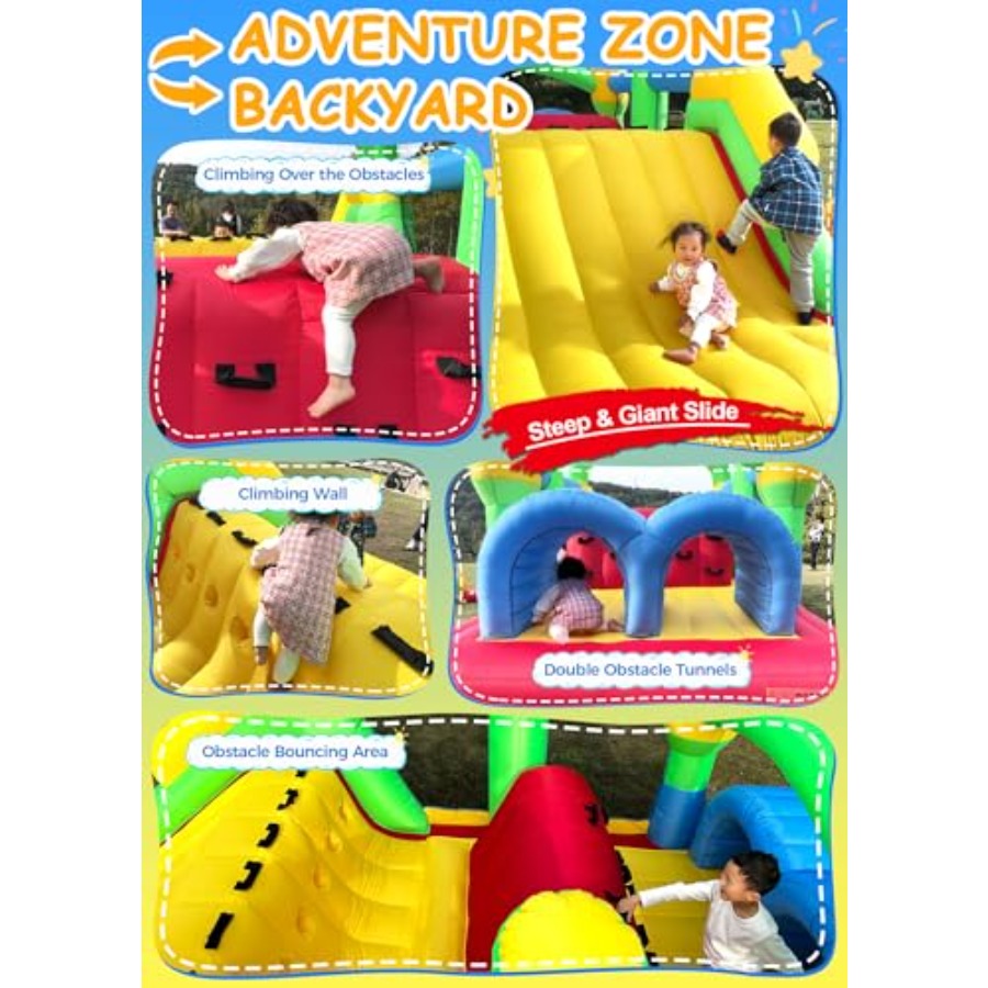 Pista de obstáculos inflável p - Kids Outdoor Bounce House avaliação e preço