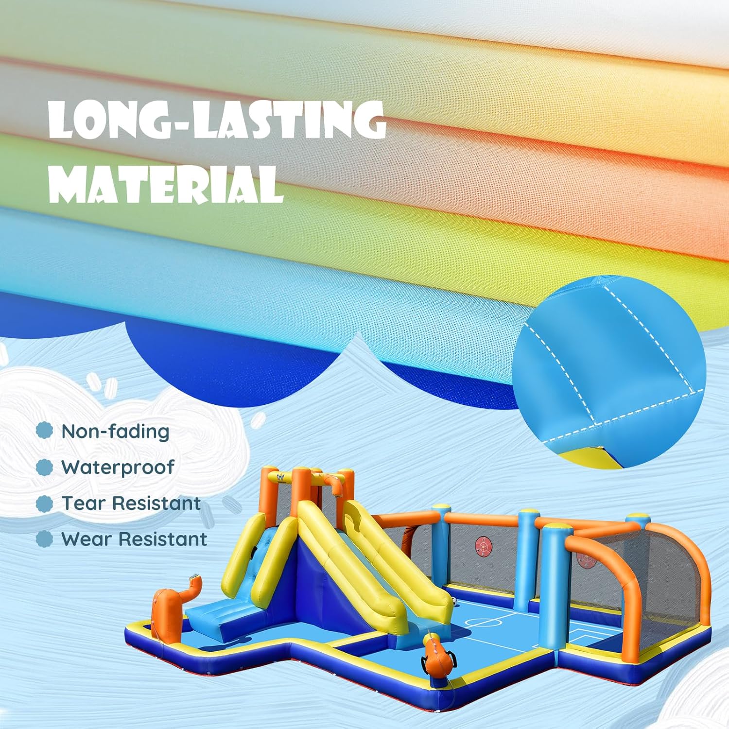 Tobogã Inflável Gigante com Go - Kids Outdoor Bounce House avaliação e preço