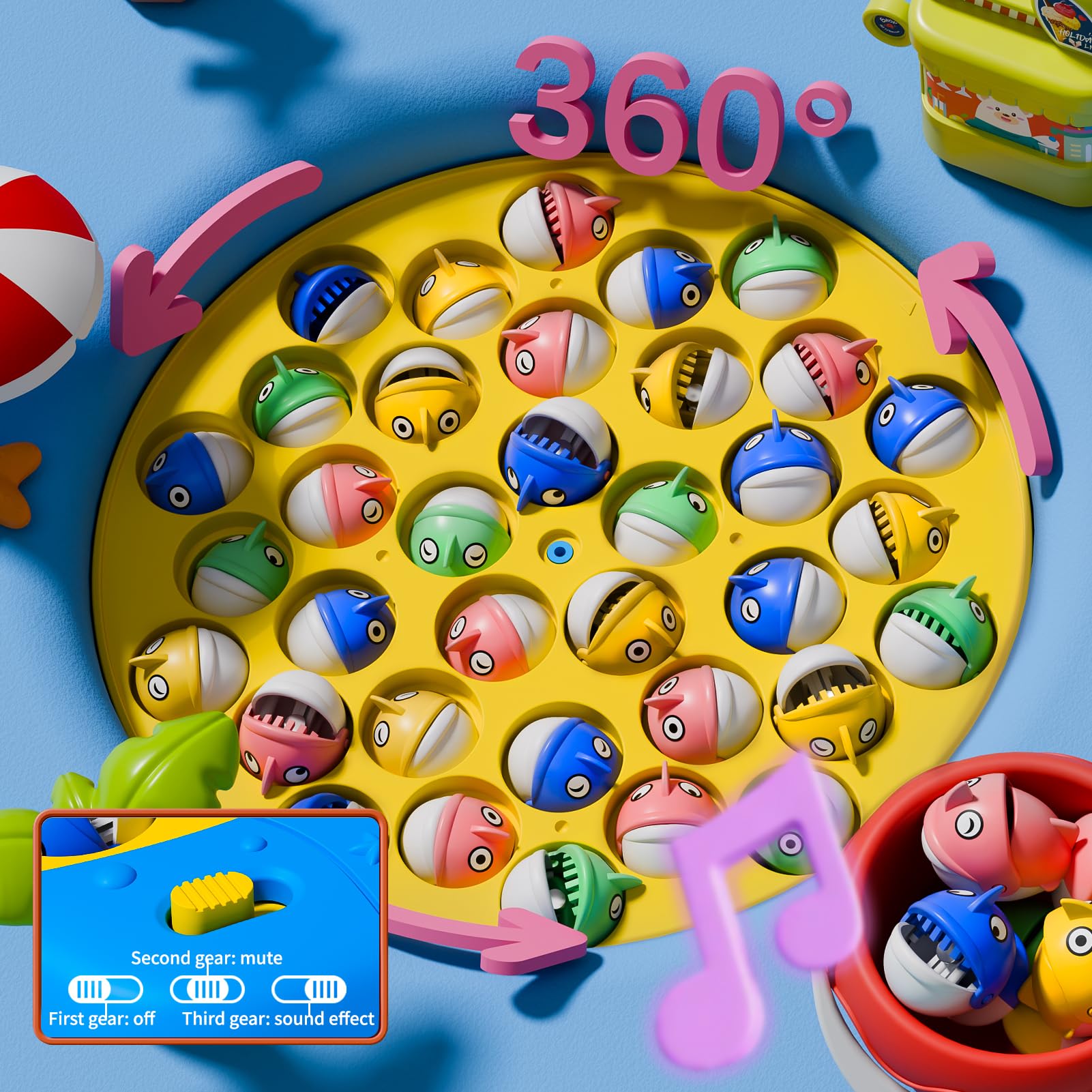 Jogo de Pesca Magnética 360 °  - Kids Outdoor Water Table avaliação e preço