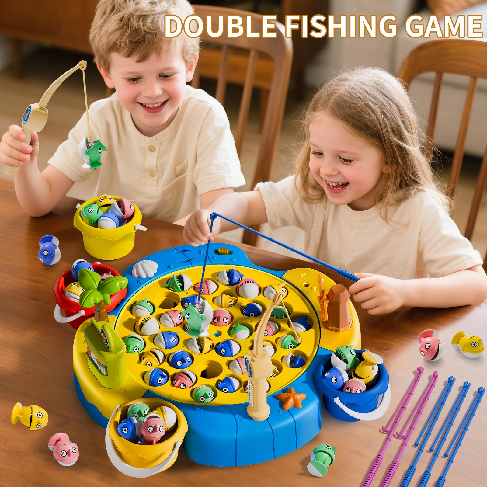 Jogo de Pesca Magnética 360 °  - Kids Outdoor Water Table avaliação e preço