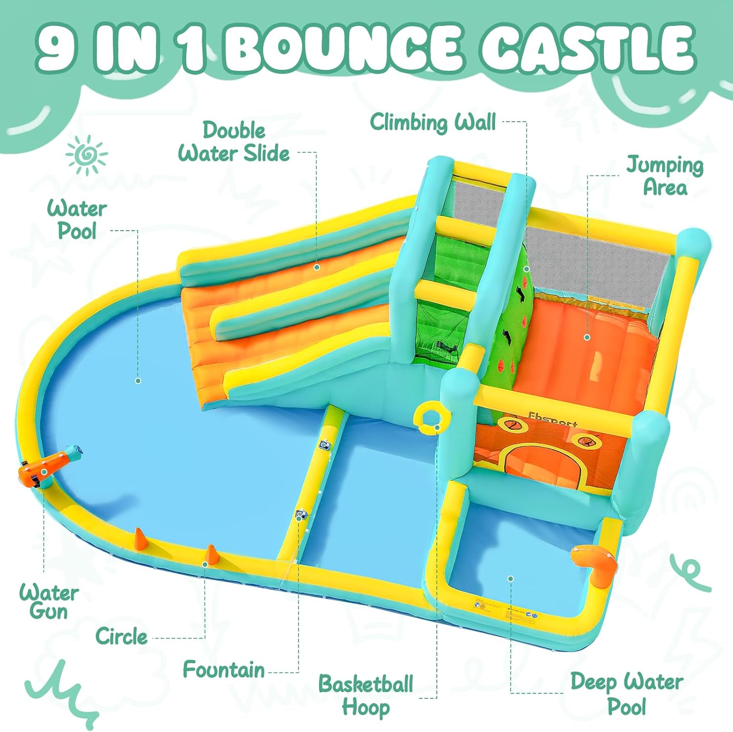 Castelo Inflável com Escorrega - Kids Outdoor Slide avaliação e preço