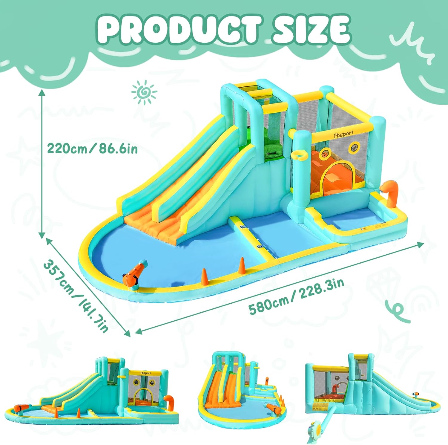 Castelo Inflável com Escorrega - Kids Outdoor Slide avaliação e preço