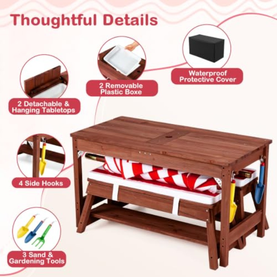Mesa de piquenique infantil pa - Kids Outdoor Water Table avaliação e preço