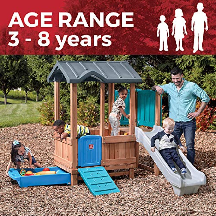 Woodland Adventure Playhouse & - Kids Outdoor Slide Set avaliação e preço