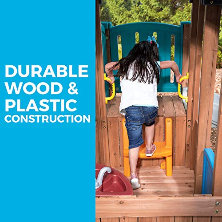 Woodland Adventure Playhouse & - Kids Outdoor Slide Set avaliação e preço