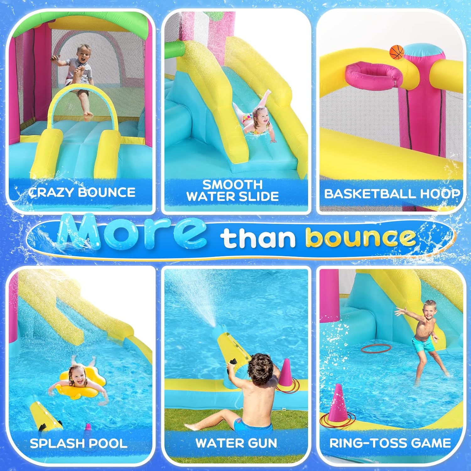 Castelo Inflável com Escorrega - Kids Outdoor Bounce House avaliação e preço