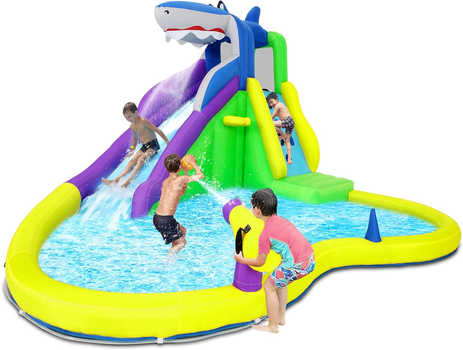 Castelo Inflável 13x14FT com E - Kids Outdoor Bounce House avaliação e preço