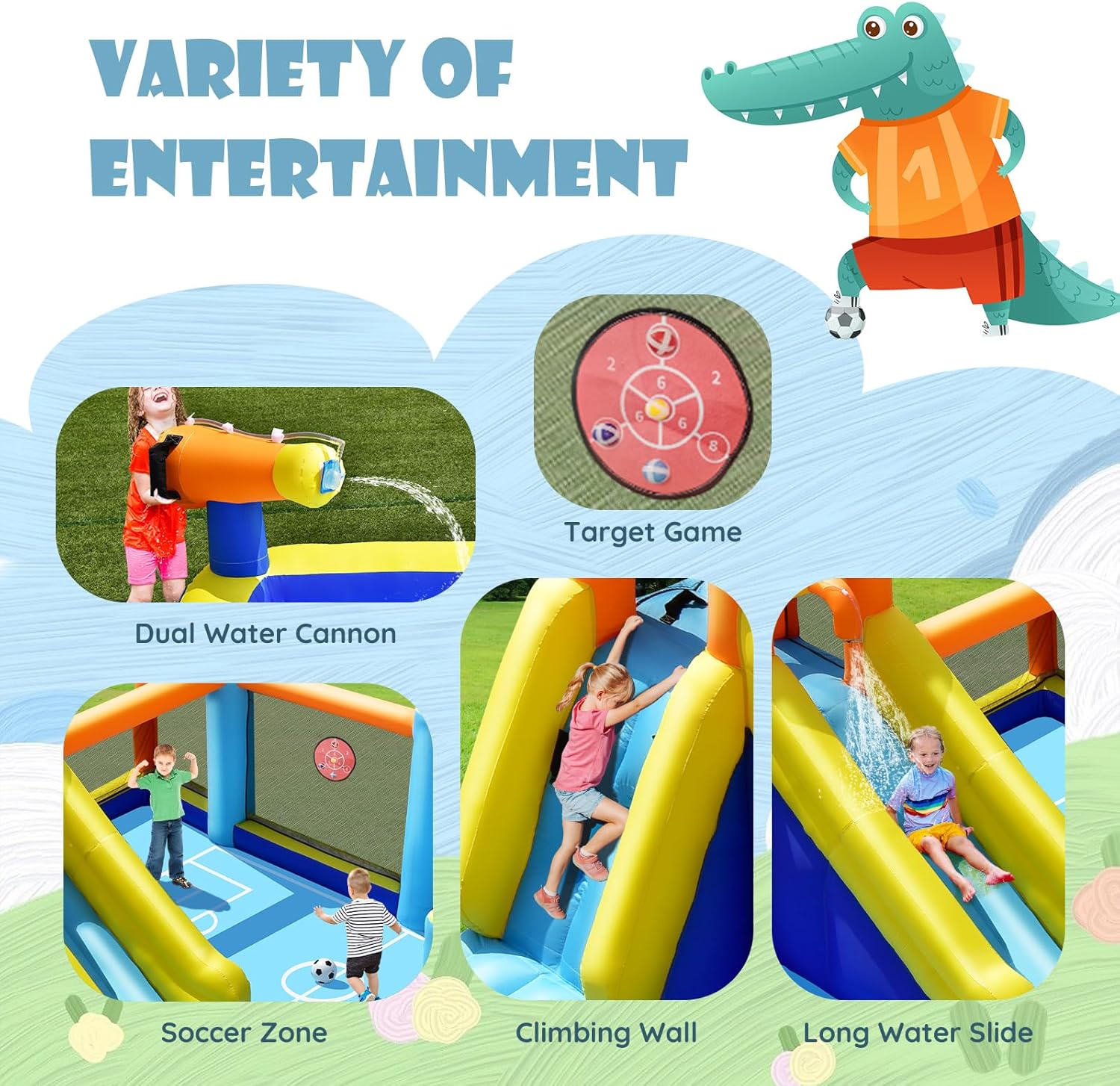 Escorregador Inflável de Água, - Kids Outdoor Slide avaliação e preço