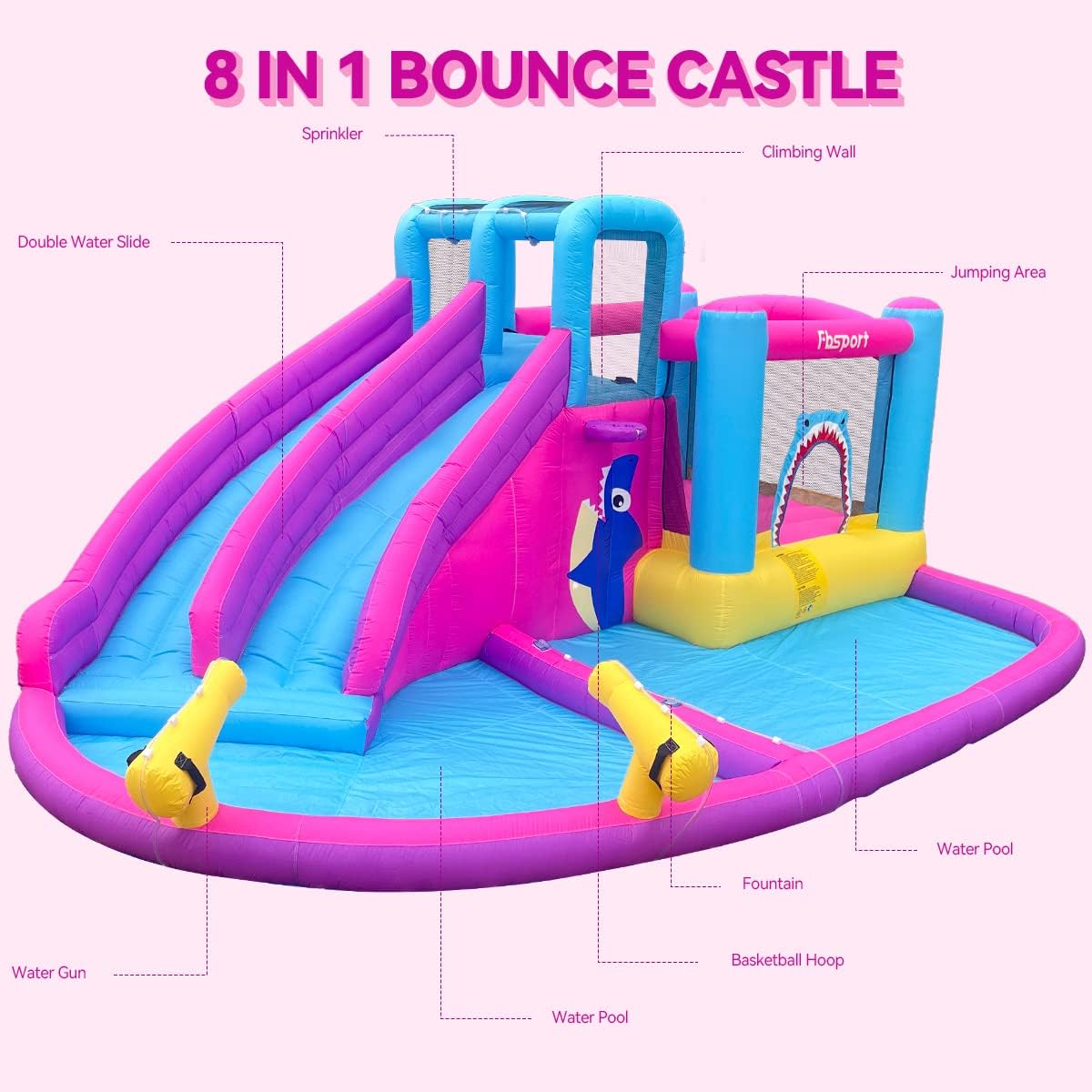 Castelo Inflável com Escorrega - Kids Outdoor Bounce House avaliação e preço